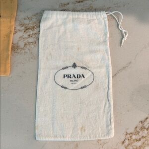 Prada Cream Drawstring Bag